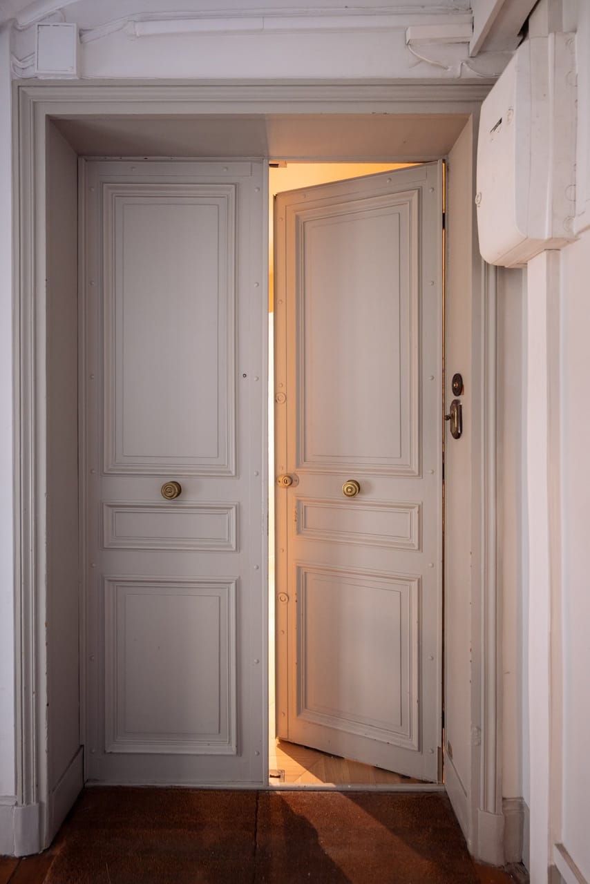 Double porte d'entrée haussmannienne